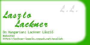 laszlo lackner business card
